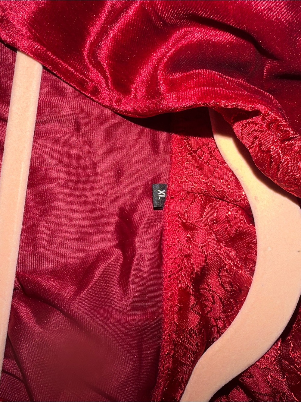 Wine Red Hooded Medieval Gown - Picture 11 of 13